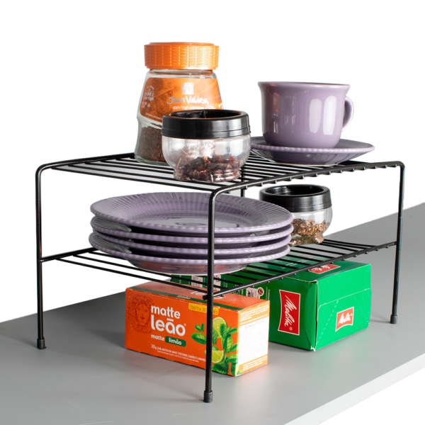 Organizador de Armário Modelo Duplo Preto